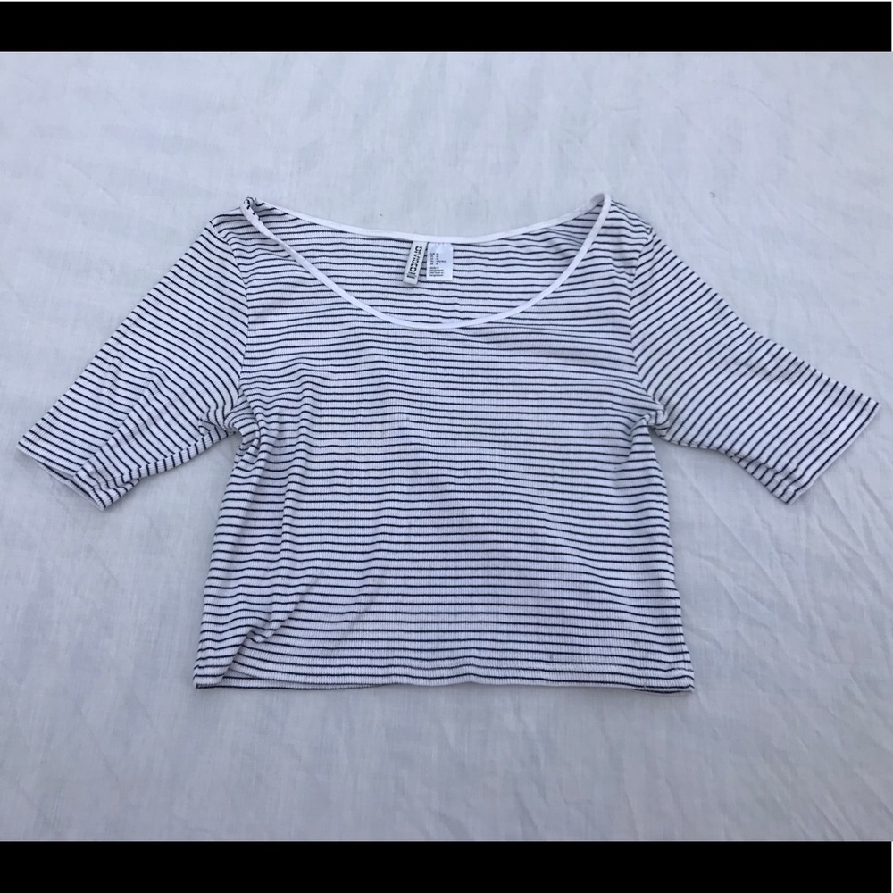 🕊 striped 3 quarters sleeve top 🕊